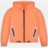 Mikina s kapucí pro dívku Mayoral 6462-23 neonová oranžová