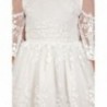 Tylové šaty s výšivkou květiny dívka Abel & Lula 5017-1 bílá