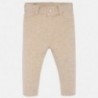 Bavlněné kalhoty pro dívky Mayoral 560-40 hnědý