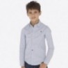 Košile žakár s dlouhým rukávem chlapci Mayoral 7116-21 modrý