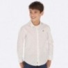 Košile s dlouhými rukávy ve vzoru chlapec Mayoral 7117-84 bílá