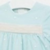 Tylové šaty s výšivkou pro dívku Mayoral 2820-88 modrý