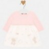 Bavlněné šaty s tylem holčičí  Mayoral 2831-95 růžový
