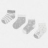 Sada 4 párů ponožek pro chlapce Mayoral 9157-56 šedá