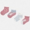 Sada 4 párů ponožek pro dívku Mayoral 9171-45 růžový