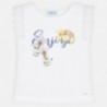 Bavlněné tričko pro dívku Mayoral 3024-59 bílá