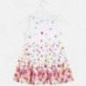 Květinové šaty s podšívkou pro dívky Mayoral 3951-69 Bílá