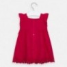 Popelínové šaty s výšivkou Mayoral girl 3952-49 červená