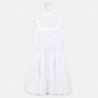 Popelínové šaty pro dívky Mayoral 6982-80 bílá