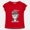Bavlněné tričko pro dívku Mayoral 3008-48 červené