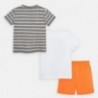 Sada 2 košil a šortek pro chlapce Mayoral 3624-10 neon oranžová