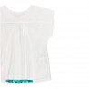 Dzianinowa koszulka płomień dla dziewczynki Boboli 439062-1100 kolor biały