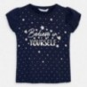 Bavlněné tričko pro dívku Mayoral 3009-39 námořnická modrá