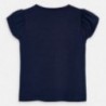 Bavlněné tričko pro dívku Mayoral 3009-39 námořnická modrá