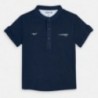 Tričko na stojatém límci kluci Mayoral 3059-84 námořnická modrá