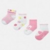 Sada 4 párů ponožek pro dívky Mayoral 9245-72 Barevné