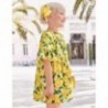 Elegantní dívčí šaty s květinami Abel & Lula 5036-45 žlutá