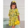 Elegantní dívčí šaty s květinami Abel & Lula 5036-45 žlutá