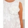 Tylové šaty s květinovou výšivkou, dívka Abel & Lula 5050-1 bílá
