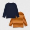 Sada 2 triček pro chlapce Mayoral 4043-51 granát/oranžový