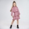 Saténové šaty pro dívku Mayoral 7966-32 Růžový