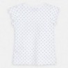Tričko s puntíky pro dívku Mayoral 3015-53 bílá/granát