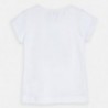 Tričko s potiskem pro dívku Mayoral 3017-37 Bílý/granát