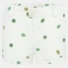 Bavlnené kraťasy pre chlapcov Mayoral 1262-52 biela / zelená