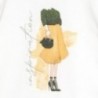 Tričko s dlouhým rukávem pro dívky Mayoral 7062-30 krémová / žlutá