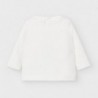 Tričko s dlouhým rukávem pro dívky Mayoral 2055-29 krémová / tyrkysová