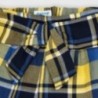 Kostkované šortky Bermudy dívka Mayoral 4206-42 žlutá