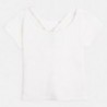 Tričko pro dívky s krátkým rukávem Mayoral 6008-56 krém