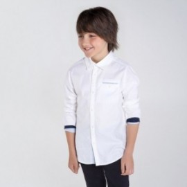 Chlapecká košile s dlouhým rukávem Mayoral 7134-93 Bílá