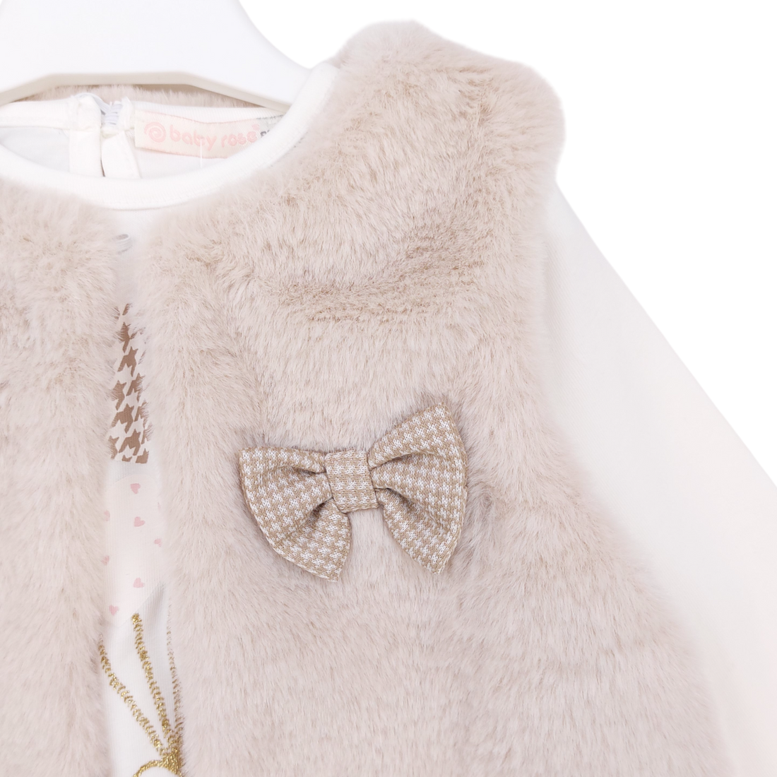 Komplet 3 części dziewczęcy beż Baby rose 4685-29824 GKMOD