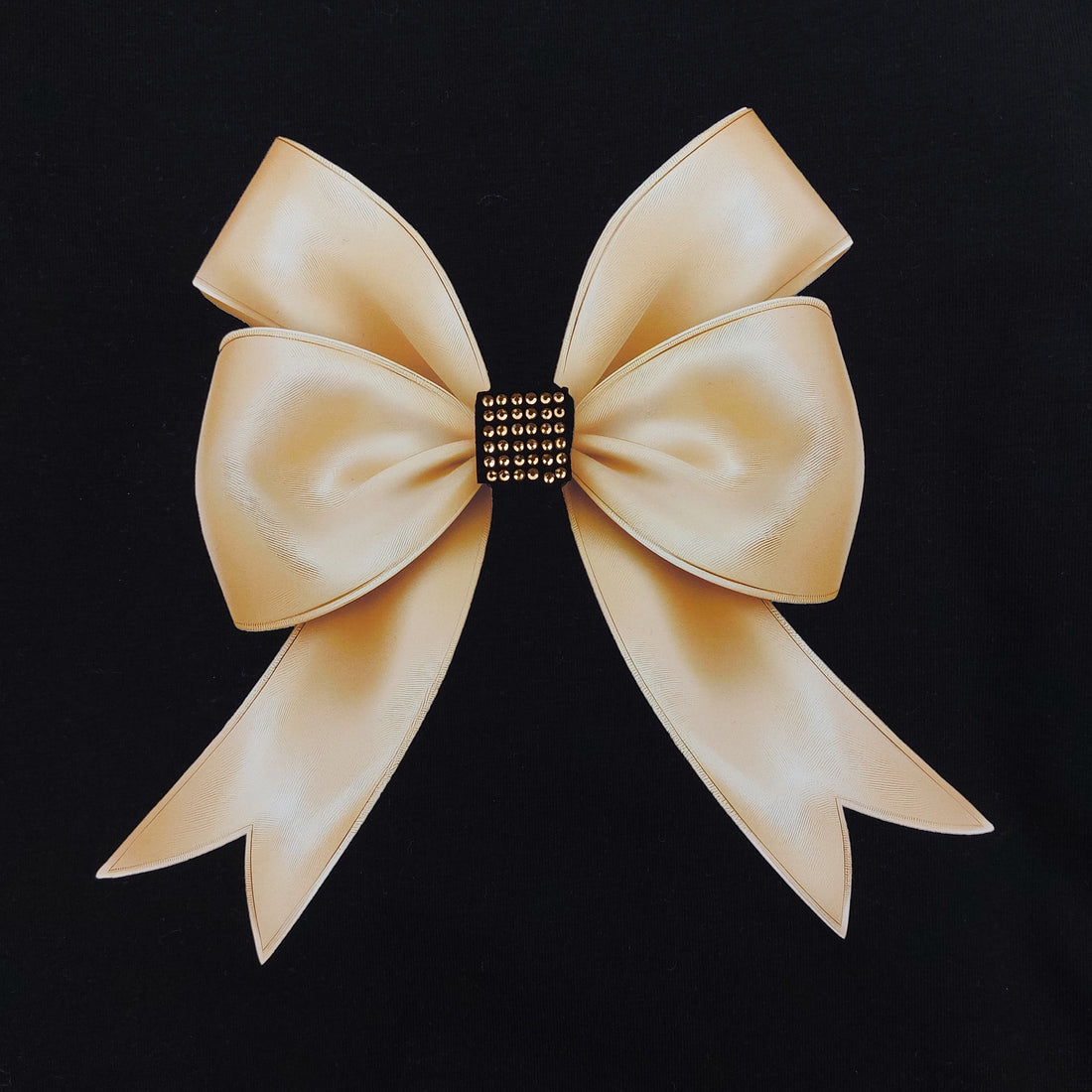 Bluzka kokarda dziewczęca czarny Milbo 133-151124-14