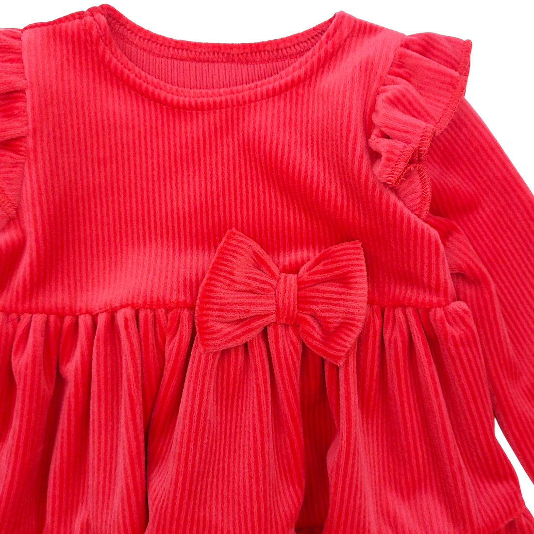 Velvet dress for girls red Mona 132-161224-14