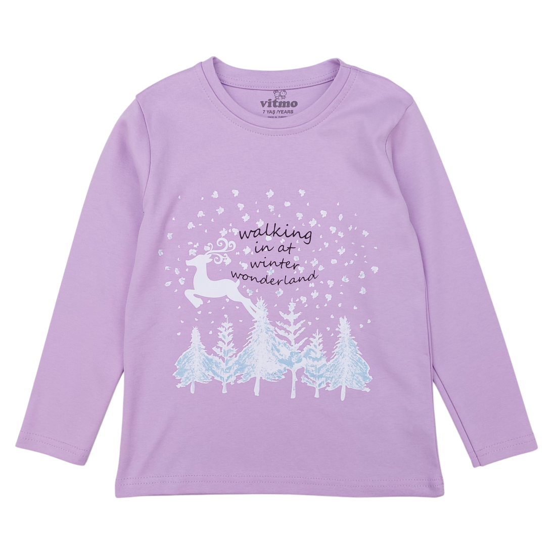 Christmas pajamas Reindeer girls purple Vitmo 36070-271124-20