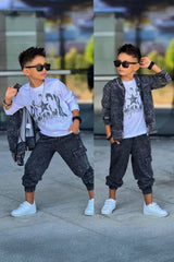 Dres 3 części dekatyzowany chłopięcy czarny Bam Bam 2054-19825