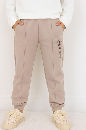 Spodnie joggery dresowe dziewczęce beż Breeze 21532-12925