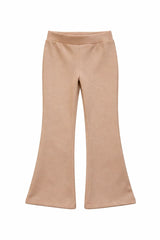 Spodnie dzwony prążek dziewczęce beżowe Breeze 21564-161225-1