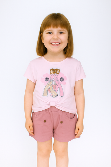 Komplet z szortami kwiaty dziewczęcy fango Breeze 21693-17625-19