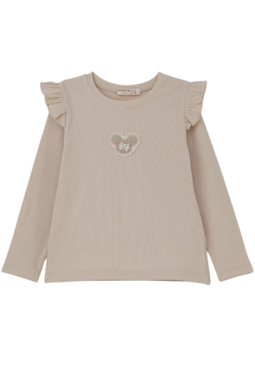 Bluzka prążek Myszka dziewczęca beż Breeze 22354-161225