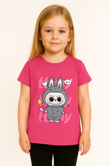 Koszulka laleczka dziewczęca fuksja Exlusiw 2417-12625