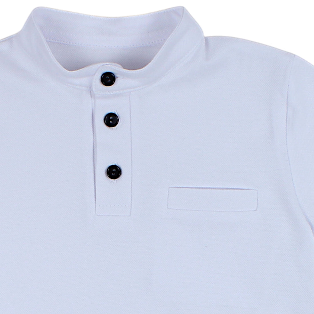 Koszulka na stójce lacosta chłopięca biały Mimi 2825-6525