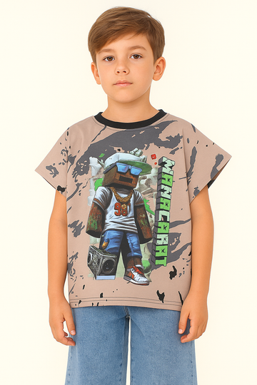 Bluzka bawełniana chłopięca beż Guliwerkids 3422-30525