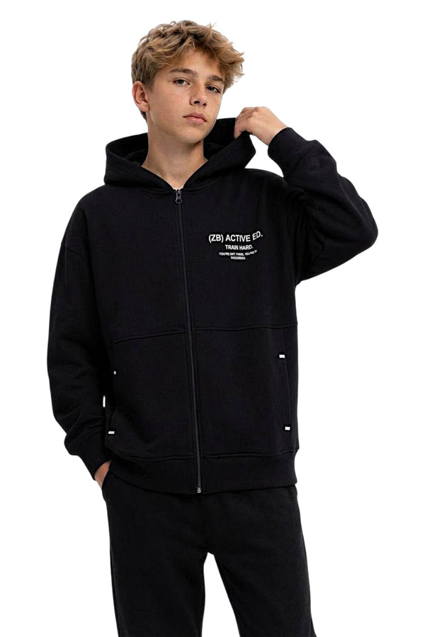 Bluza rozsuwana Active ocieplana chłopięca czarny Lidmar 3066-25826