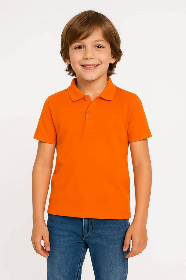 Koszulka polo chłopięca pomarańczowa Pengim 2365-1426