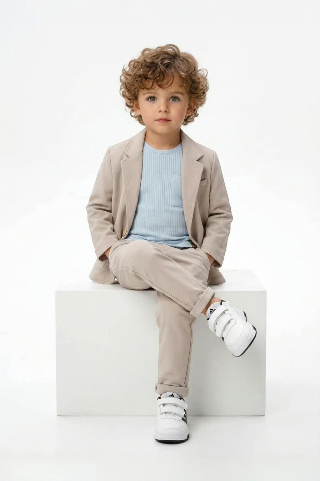 Marynarka chłopięca jasny beż Mimi 4193-31326