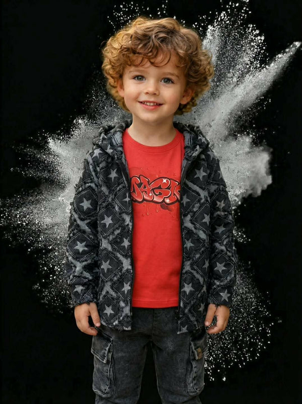 T-shirt chłopięcy czerwony Mimi 4183-21326