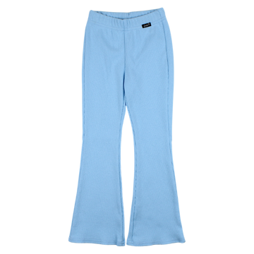 Spodnie dziewczęce dzwony prążek niebieskie Lambda 4350-2425-35